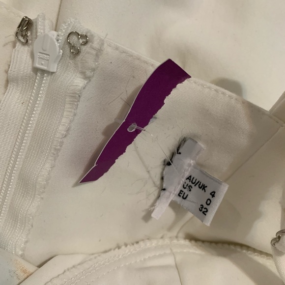 Princess Polly Novella Mini Dress White Sz 8 - Picture 7 of 8